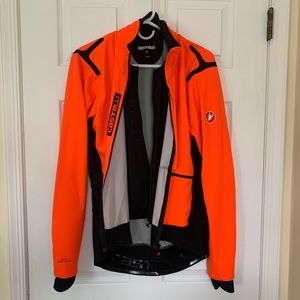 Castelli Alpha Ros Jacket - Men's XL Orange/Black